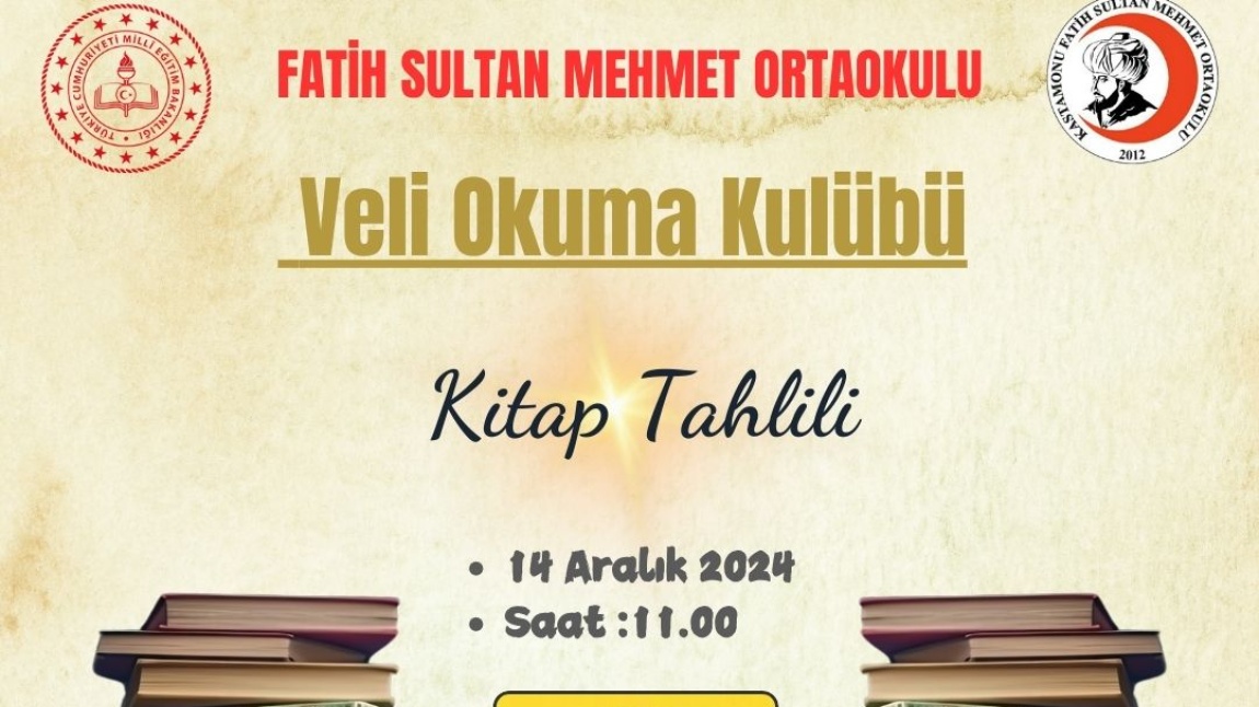 VELİ OKUMA KULÜBÜ TOPLANTISINI YAPTIK